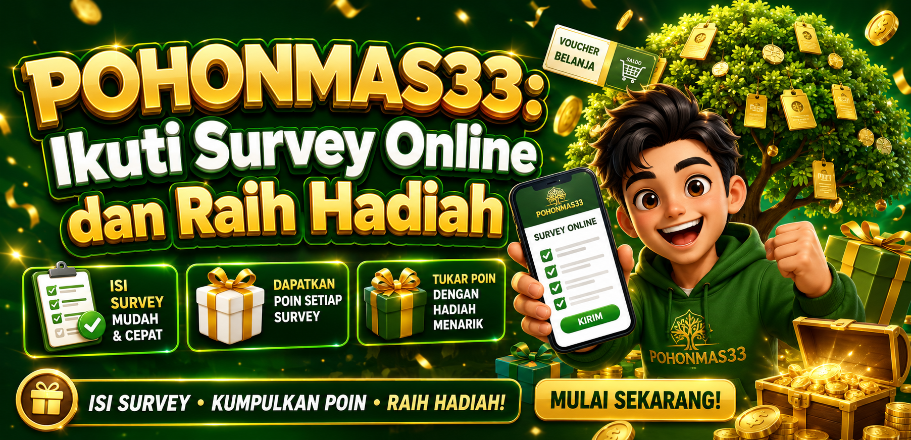 POHONMAS33: Ikuti Survey Online dan Raih Hadiah